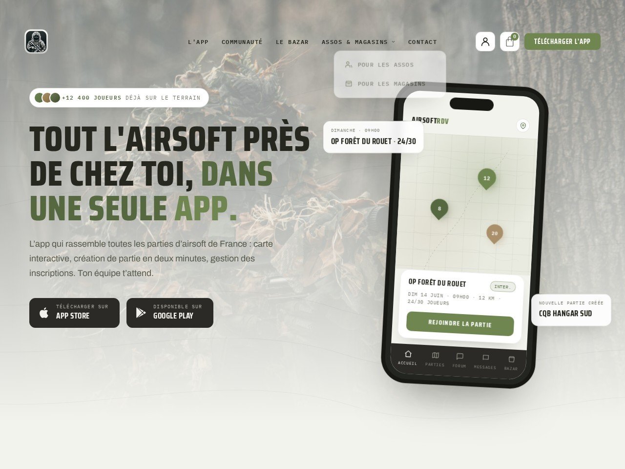 Site e-commerce AirsoftRDV réalisé par Agence Berria